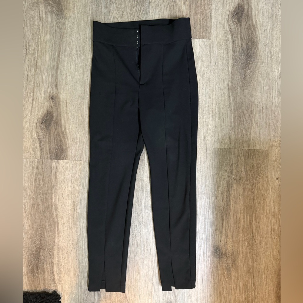 Zara Black High-Waist Tailored Trousers